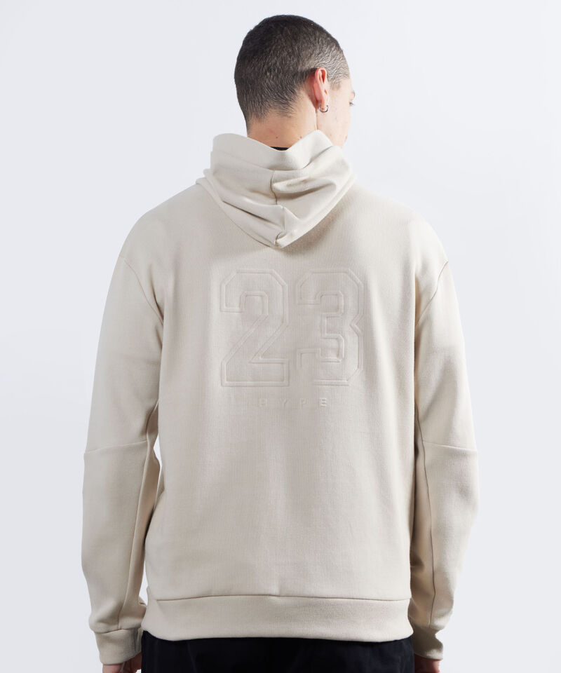 Hoodie Estampado en Relieve, Beige, hi-res