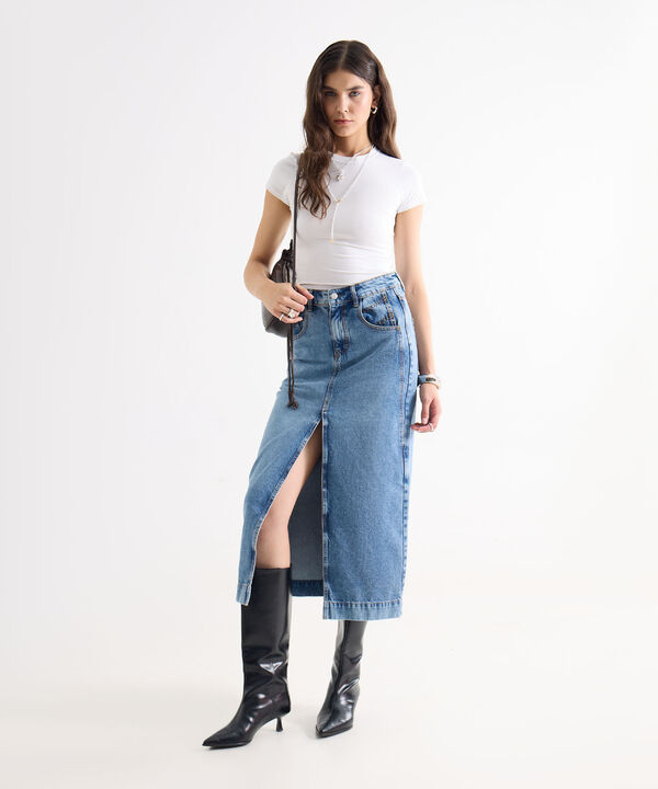 Falda denim
